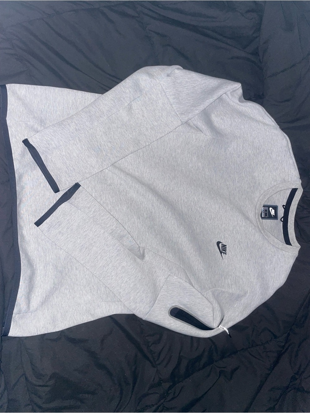 Nike Gray Crewneck Sweatshirt with Black Accents
